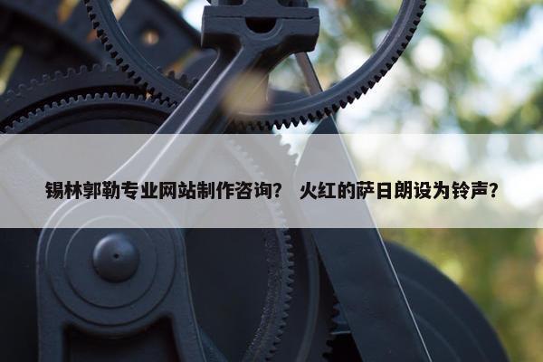 锡林郭勒专业网站制作咨询？ 火红的萨日朗设为铃声？-第1张图片-冷动云
