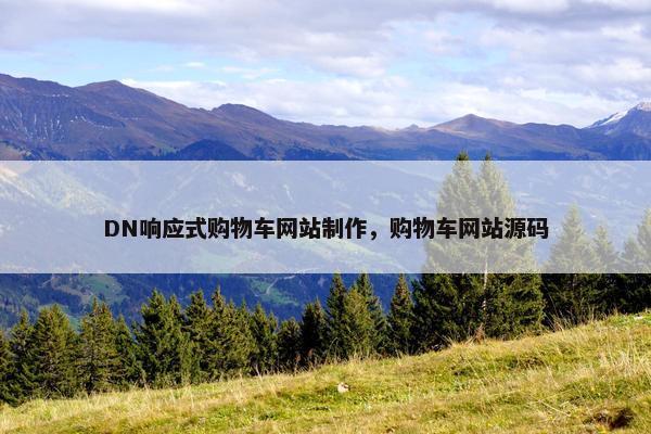 DN响应式购物车网站制作，购物车网站源码-第1张图片-冷动云