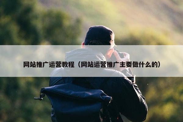 网站推广运营教程（网站运营推广主要做什么的）-第1张图片-冷动云