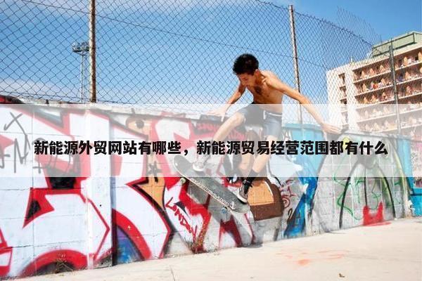 新能源外贸网站有哪些，新能源贸易经营范围都有什么-第1张图片-冷动云