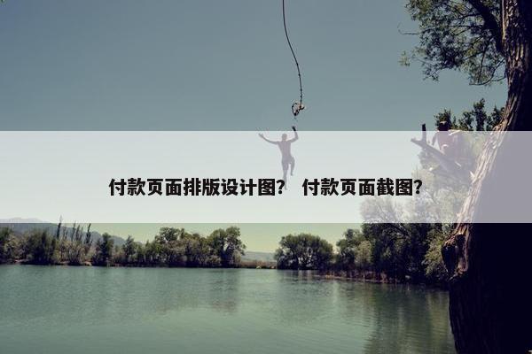 付款页面排版设计图？ 付款页面截图？-第1张图片-冷动云