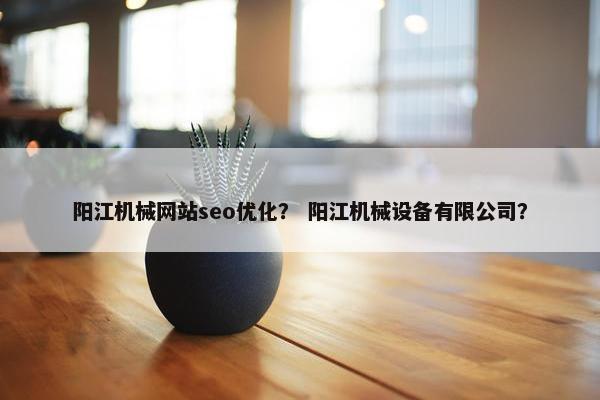 阳江机械网站seo优化？ 阳江机械设备有限公司？-第1张图片-冷动云