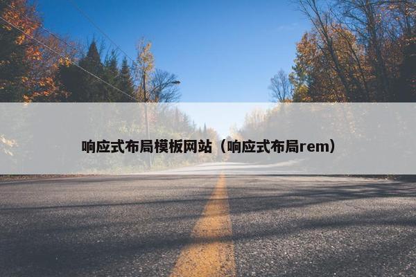 响应式布局模板网站（响应式布局rem）-第1张图片-冷动云