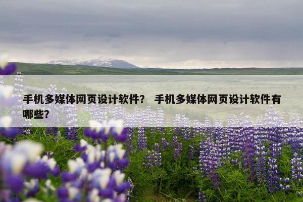 手机多媒体网页设计软件？ 手机多媒体网页设计软件有哪些？-第1张图片-冷动云