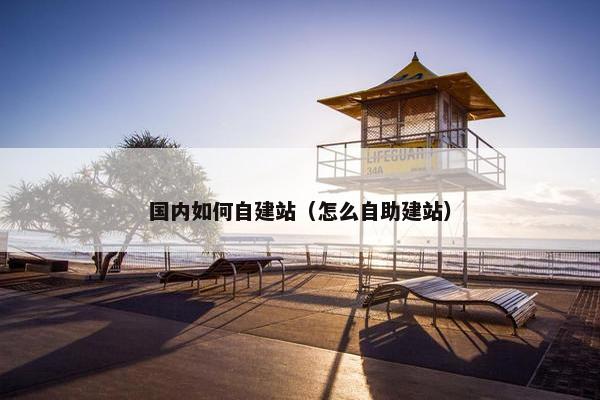 国内如何自建站（怎么自助建站）-第1张图片-冷动云