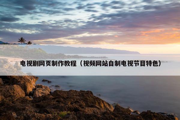 电视剧网页制作教程（视频网站自制电视节目特色）-第1张图片-冷动云
