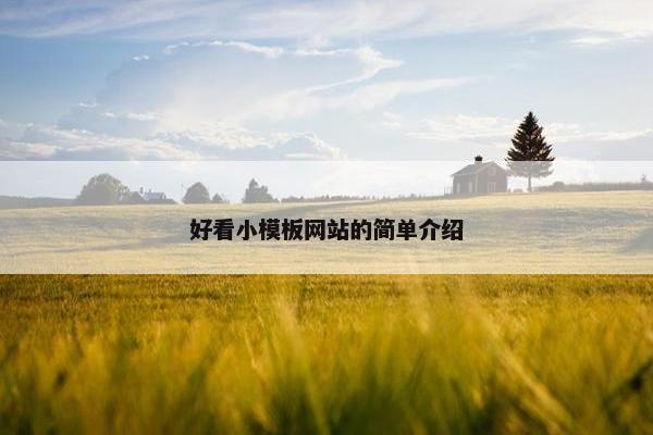 好看小模板网站的简单介绍-第1张图片-冷动云