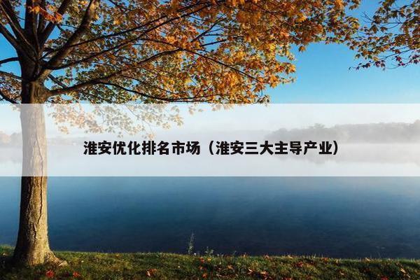 淮安优化排名市场（淮安三大主导产业）-第1张图片-冷动云