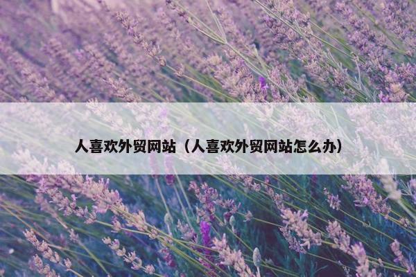 人喜欢外贸网站（人喜欢外贸网站怎么办）-第1张图片-冷动云