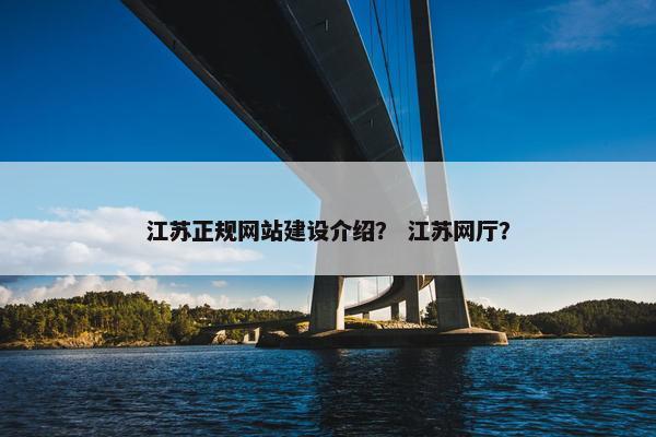 江苏正规网站建设介绍？ 江苏网厅？-第1张图片-冷动云