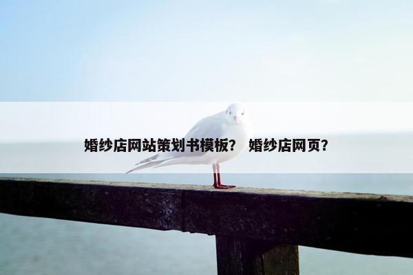 婚纱店网站策划书模板？ 婚纱店网页？-第1张图片-冷动云