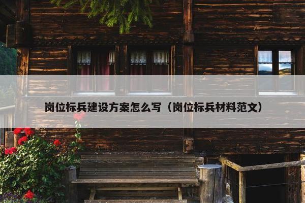 岗位标兵建设方案怎么写（岗位标兵材料范文）-第1张图片-冷动云