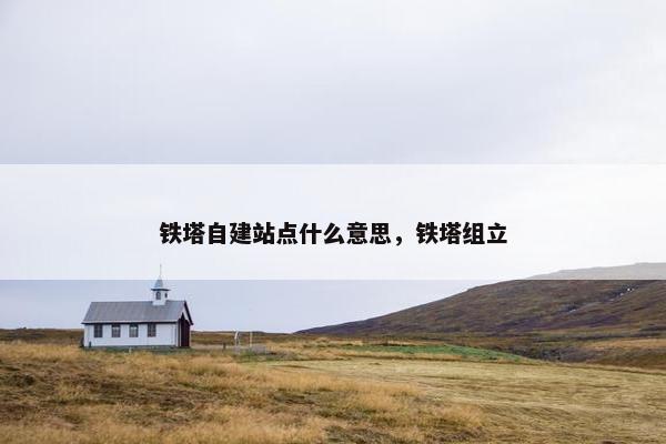 铁塔自建站点什么意思，铁塔组立-第1张图片-冷动云