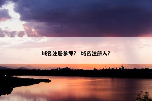 域名注册参考？ 域名注册人？-第1张图片-冷动云