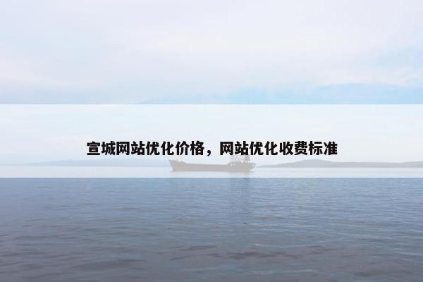 宣城网站优化价格，网站优化收费标准-第1张图片-冷动云