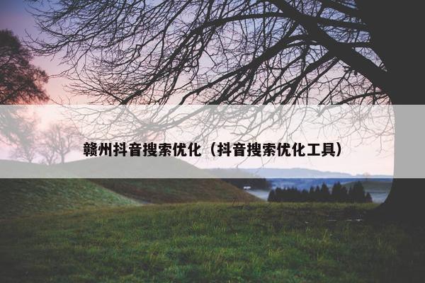 赣州抖音搜索优化（抖音搜索优化工具）-第1张图片-冷动云