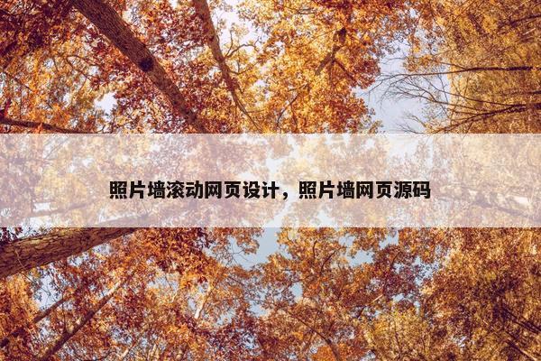 照片墙滚动网页设计，照片墙网页源码-第1张图片-冷动云