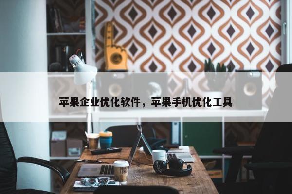 苹果企业优化软件，苹果手机优化工具-第1张图片-冷动云