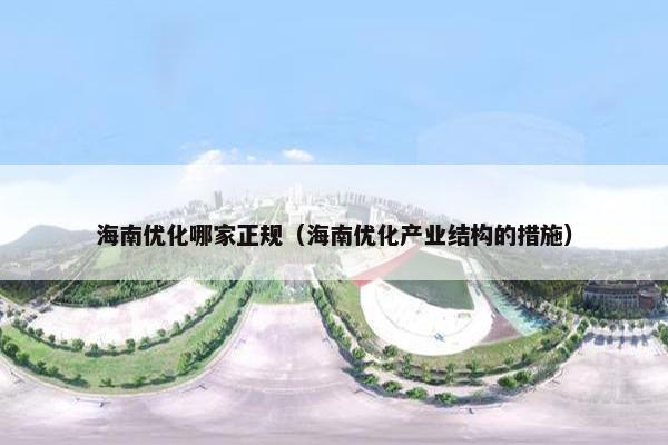 海南优化哪家正规（海南优化产业结构的措施）-第1张图片-冷动云