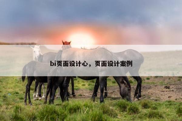 bi页面设计心，页面设计案例-第1张图片-冷动云