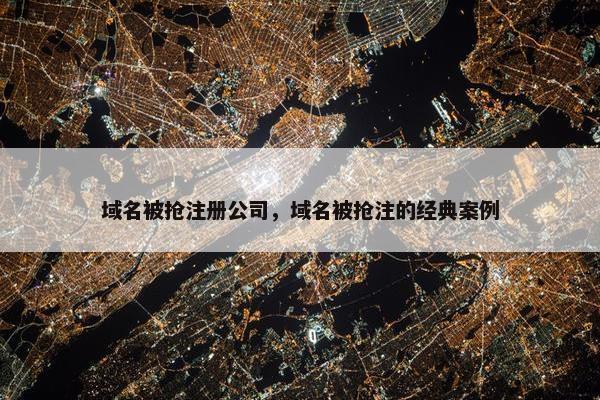 域名被抢注册公司，域名被抢注的经典案例-第1张图片-冷动云