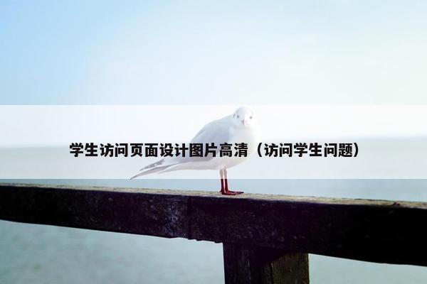 学生访问页面设计图片高清（访问学生问题）-第1张图片-冷动云