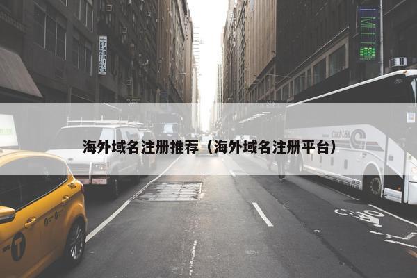 海外域名注册推荐（海外域名注册平台）-第1张图片-冷动云