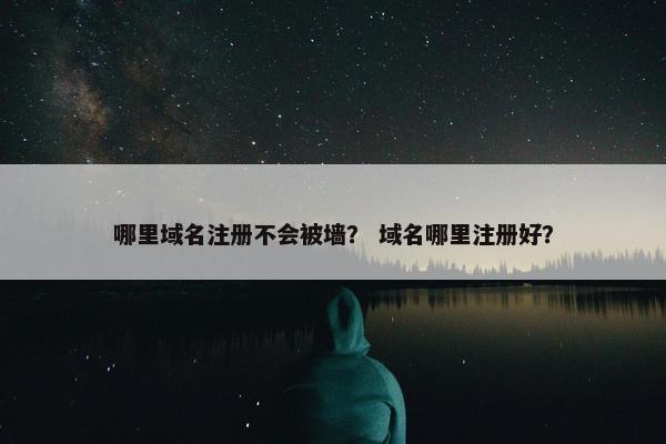 哪里域名注册不会被墙？ 域名哪里注册好？-第1张图片-冷动云