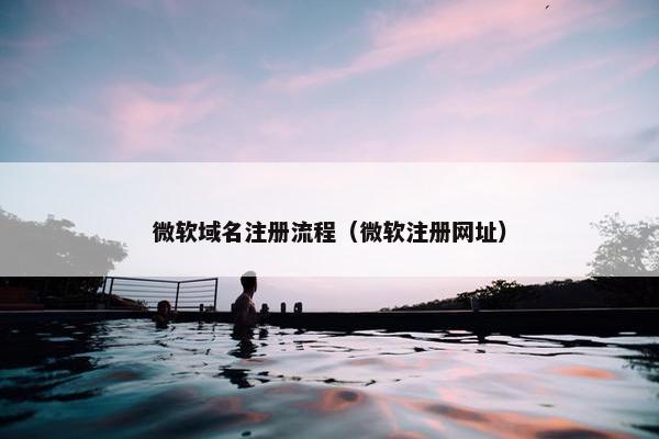 微软域名注册流程（微软注册网址）-第1张图片-冷动云