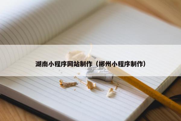 湖南小程序网站制作（郴州小程序制作）-第1张图片-冷动云