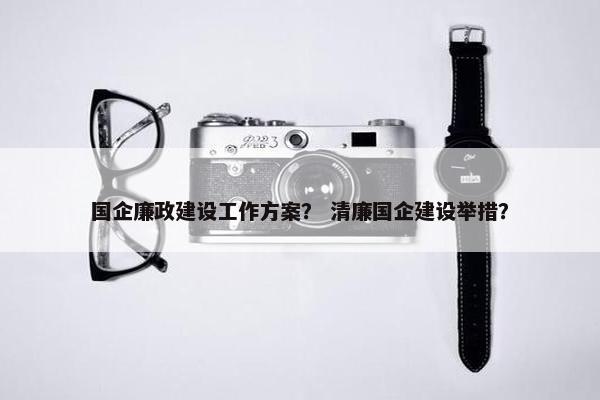国企廉政建设工作方案？ 清廉国企建设举措？-第1张图片-冷动云