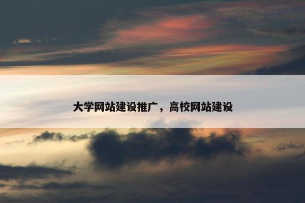大学网站建设推广，高校网站建设-第1张图片-冷动云