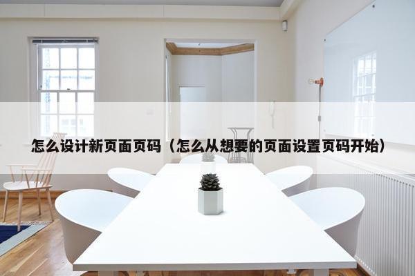 怎么设计新页面页码（怎么从想要的页面设置页码开始）-第1张图片-冷动云