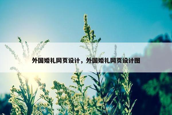 外国婚礼网页设计，外国婚礼网页设计图-第1张图片-冷动云