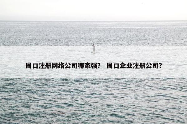 周口注册网络公司哪家强？ 周口企业注册公司？-第1张图片-冷动云