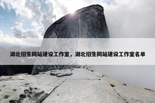湖北招生网站建设工作室，湖北招生网站建设工作室名单-第1张图片-冷动云
