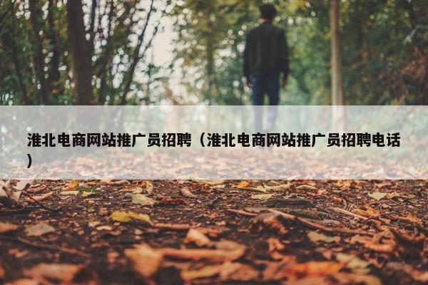 淮北电商网站推广员招聘（淮北电商网站推广员招聘电话）-第1张图片-冷动云