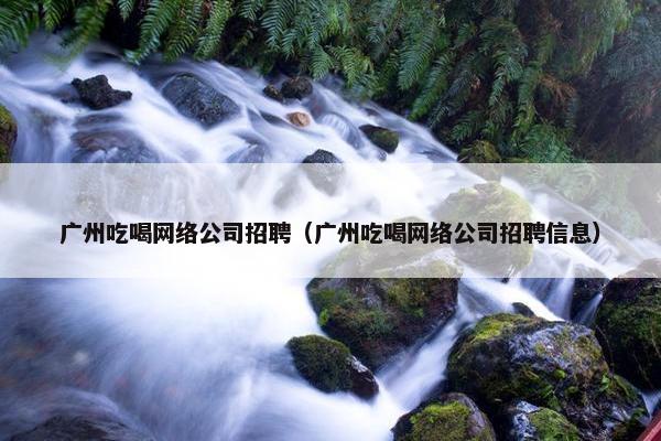 广州吃喝网络公司招聘（广州吃喝网络公司招聘信息）-第1张图片-冷动云