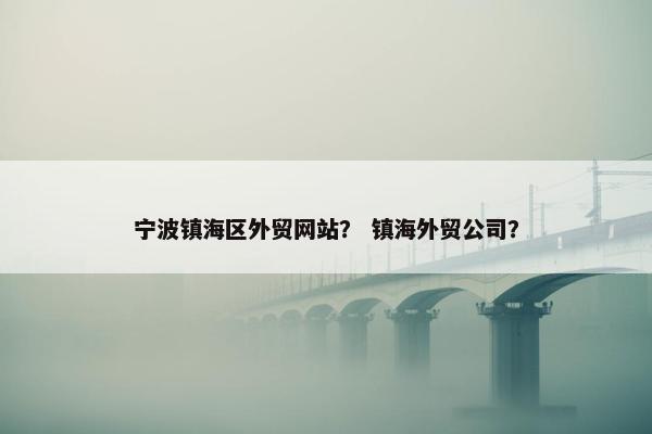 宁波镇海区外贸网站？ 镇海外贸公司？-第1张图片-冷动云