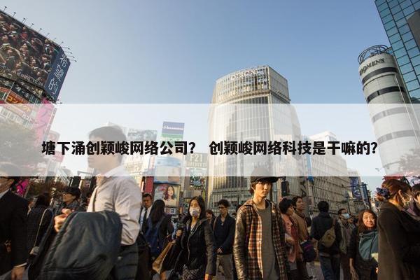 塘下涌创颖峻网络公司？ 创颖峻网络科技是干嘛的？-第1张图片-冷动云