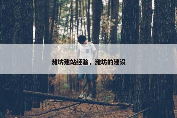潍坊建站经验，潍坊的建设-第1张图片-冷动云