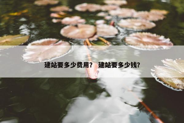 建站要多少费用？ 建站要多少钱？-第1张图片-冷动云