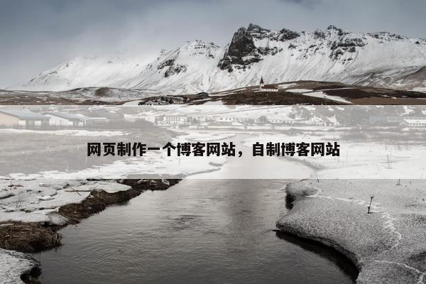网页制作一个博客网站，自制博客网站-第1张图片-冷动云