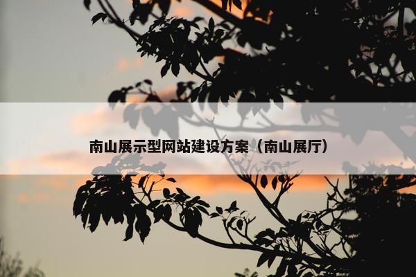 南山展示型网站建设方案（南山展厅）-第1张图片-冷动云