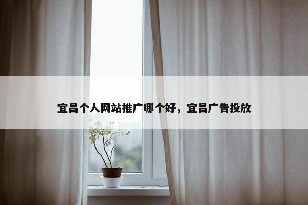 宜昌个人网站推广哪个好，宜昌广告投放-第1张图片-冷动云