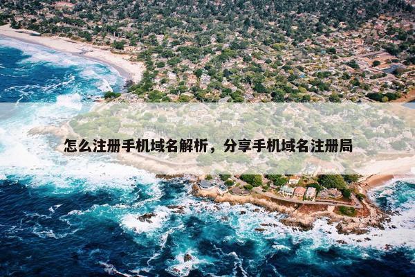怎么注册手机域名解析，分享手机域名注册局-第1张图片-冷动云