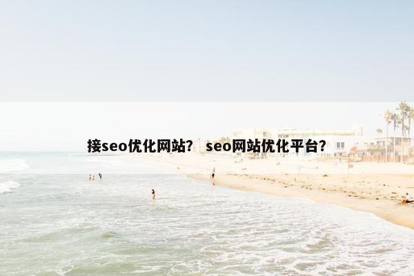接seo优化网站？ seo网站优化平台？-第1张图片-冷动云