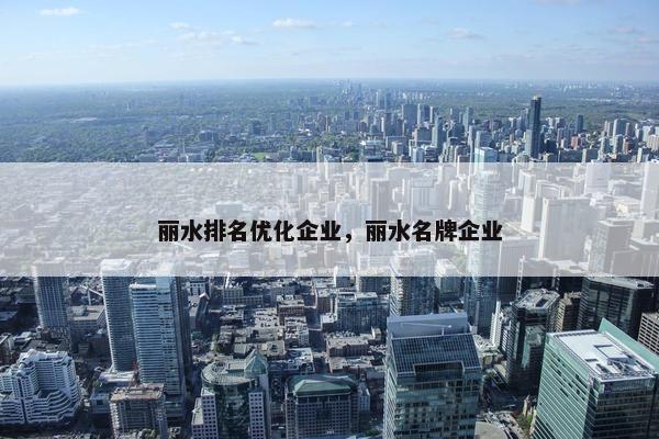 丽水排名优化企业，丽水名牌企业-第1张图片-冷动云