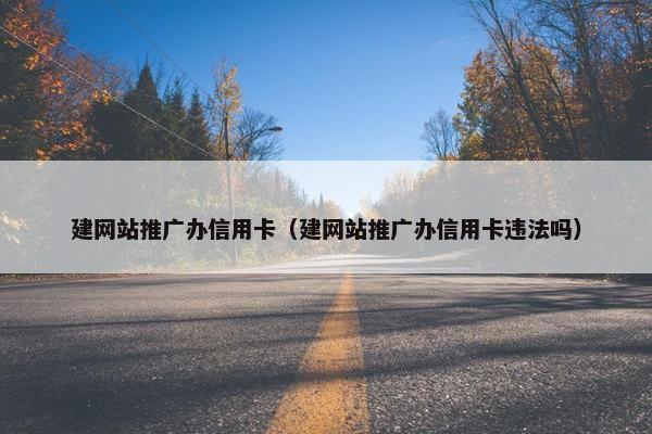 建网站推广办信用卡（建网站推广办信用卡违法吗）-第1张图片-冷动云