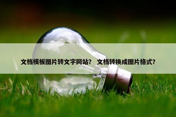 文档模板图片转文字网站？ 文档转换成图片格式？-第1张图片-冷动云